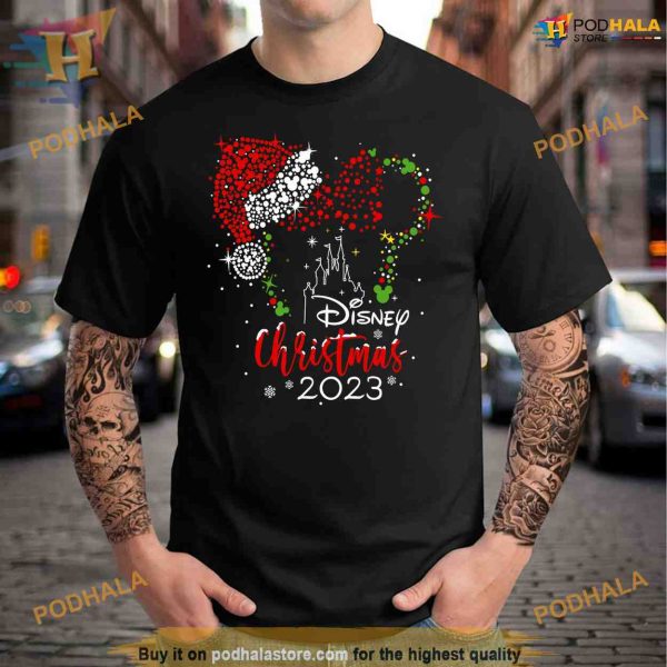 Disney Christmas 2023 Family Shirt, Mickey Xmas Shirt For Women Men