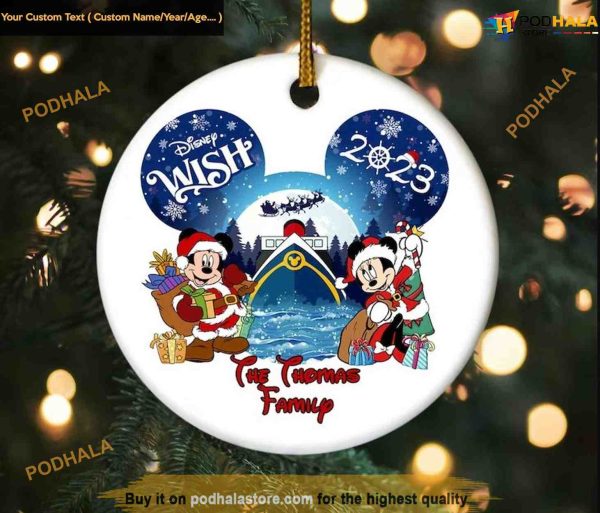 Disney Cruise Christmas Gift, Personalized Ornament Disney Christmas Tree Decor