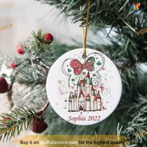 Disney Personalized Mickey Ear Ornament, Disneyland Christmas Ornaments