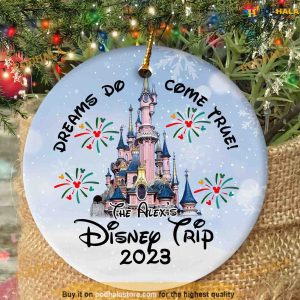 Disney Trip 2023 Custom Ornament, Disneyland Christmas Ornaments