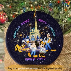 Disneyland Magic Kingdom Custom Ornament, Disney Christmas Ornaments