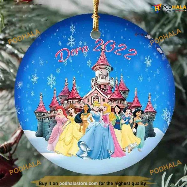 Disneyland Princess Disney Ceramic Ornament, Disney Christmas Tree Ornaments