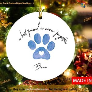 Dog Memorial Best Friend Ornament, Family Christmas Tree Ornaments