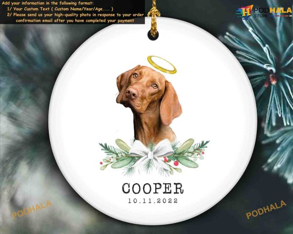 Dog Memorial Custom Ornament Christmas Gift for Owners, Loss from Photo