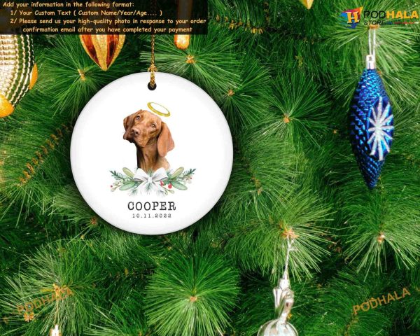 Dog Memorial Custom Ornament Christmas Gift for Owners, Loss from Photo