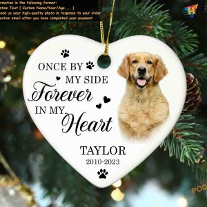 Dog Memorial Custom Ornament Christmas, Pet Loss Keepsake, Sympathy