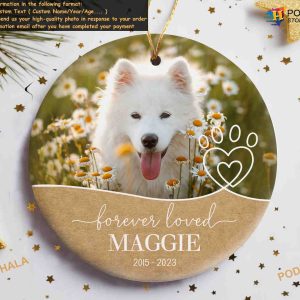 Dog Memorial Personalized Ornament With Photo and Name Pet Keepsake 4