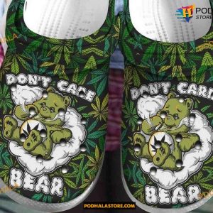 Dont Care Bear Cannabis Weed Crocs Shoes Crocs Clogs
