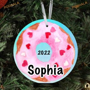 Donut Christmas Ornament, Funny Christmas Ornaments