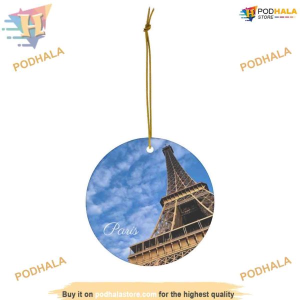 Eiffel Tower Paris Holiday Ornament, Family Christmas Ornaments