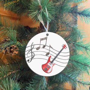 Electric Guitar Holiday Ornament, Family Christmas Tree Ornaments