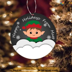 Elf Christmas Gift Ornaments Personalized Family Christmas Ornaments