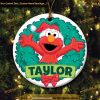 Elmo Hugs Ceramic Ornament, Personalized Family Christmas Ornaments