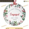 Engaged Couple's First Christmas Ornament, Customized Ornament Decor