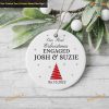 Engaged First Christmas, Personalized Engagement Keepsake Ornament