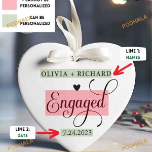 Engagement 2023 Ornament First Christmas Keepsake Family Christmas Ornaments 2 2