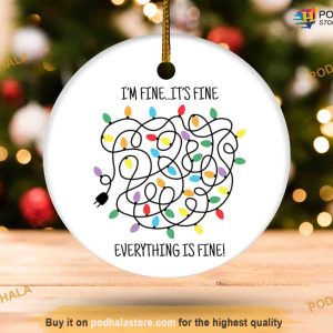 Everything is Fine Christmas Ornament, Personalized Family Ornaments