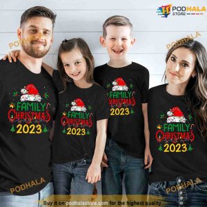 Family 2023 Christmas Matching Outfits Team Santa Elf Squad Shirt