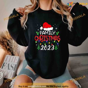 Family Christmas 2023 Matching Shirt Funny Santa Elf Squad Shirt 2