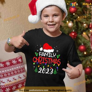 Family Christmas 2023 Matching Shirt Funny Santa Elf Squad Shirt 3