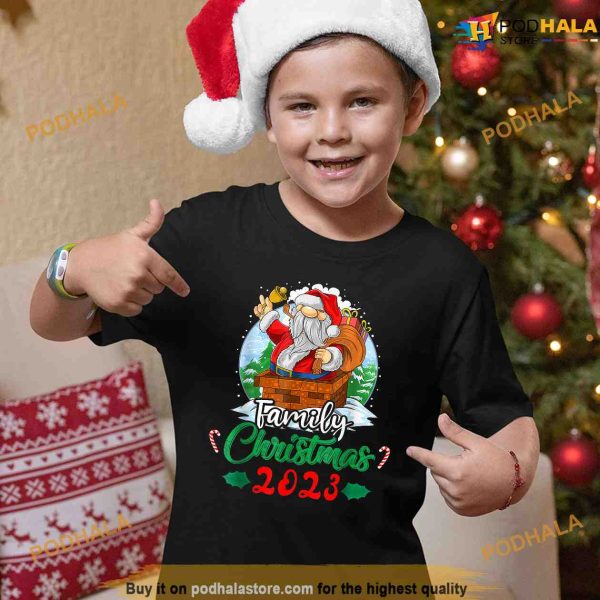 Family Christmas 2023 Matching Squad Santa Claus Xmas Shirt