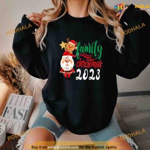 Family Christmas 2023 Matching Squad Santa Elf Family Christmas Tshirt 2