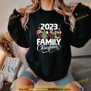 Family Christmas 2023 Shirt Matching Pajamas Squad Santa Elf 2