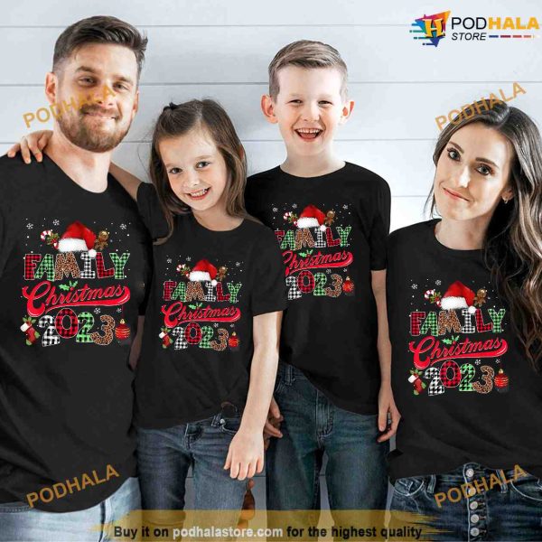 Family Christmas 2023 Shirt, Squad Santa Elf Matching Xmas Shirt