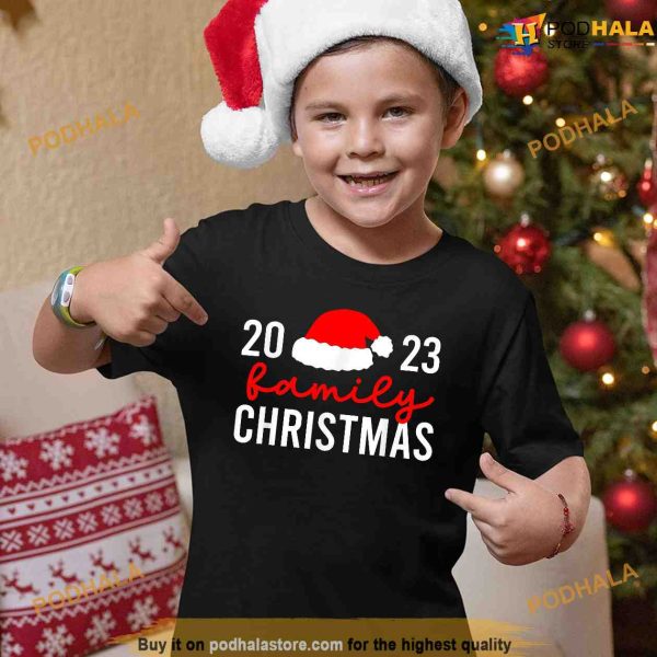 Family Christmas Shirt 2023 Matching Family Pajamas PJs Shirt