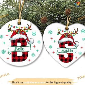 Family Name 2023 Ornament, Custom Alphabet, Personalized Family Christmas Ornaments