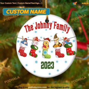 Family Socks & Pooh Ornament, Friends Christmas Ornaments