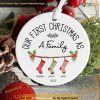 Family's First Christmas Ornament, New Baby Personalized Ornament