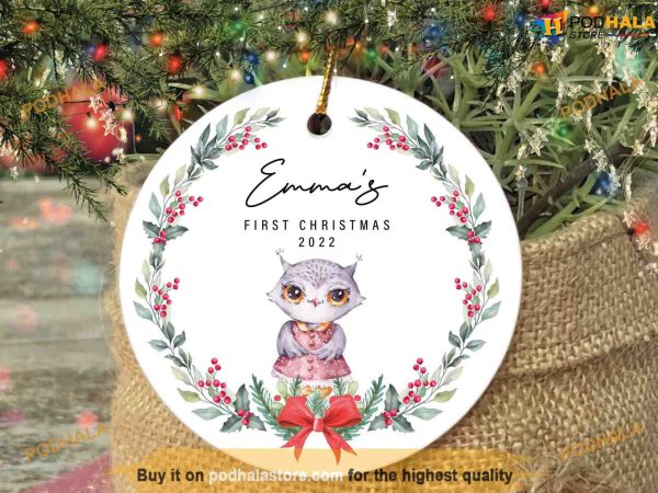 Family’s First Christmas with Baby, Personalized Keepsake Ornament