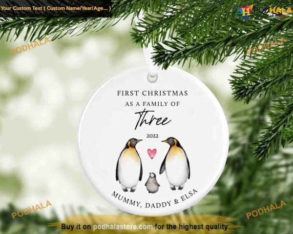 Family’s First Keepsake Ornament, 1st Christmas Ornament Bauble