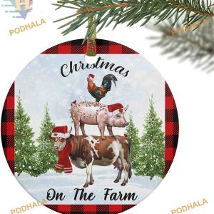 Farm Animal Trio Christmas Ornament, Family Christmas Ornaments