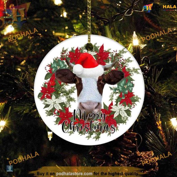 Farm Cow Christmas Ornament, Funny Christmas Ornaments