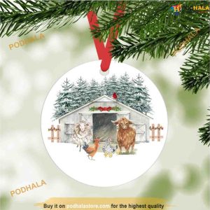 Farm-Themed Christmas Ornament, Friends Christmas Ornaments