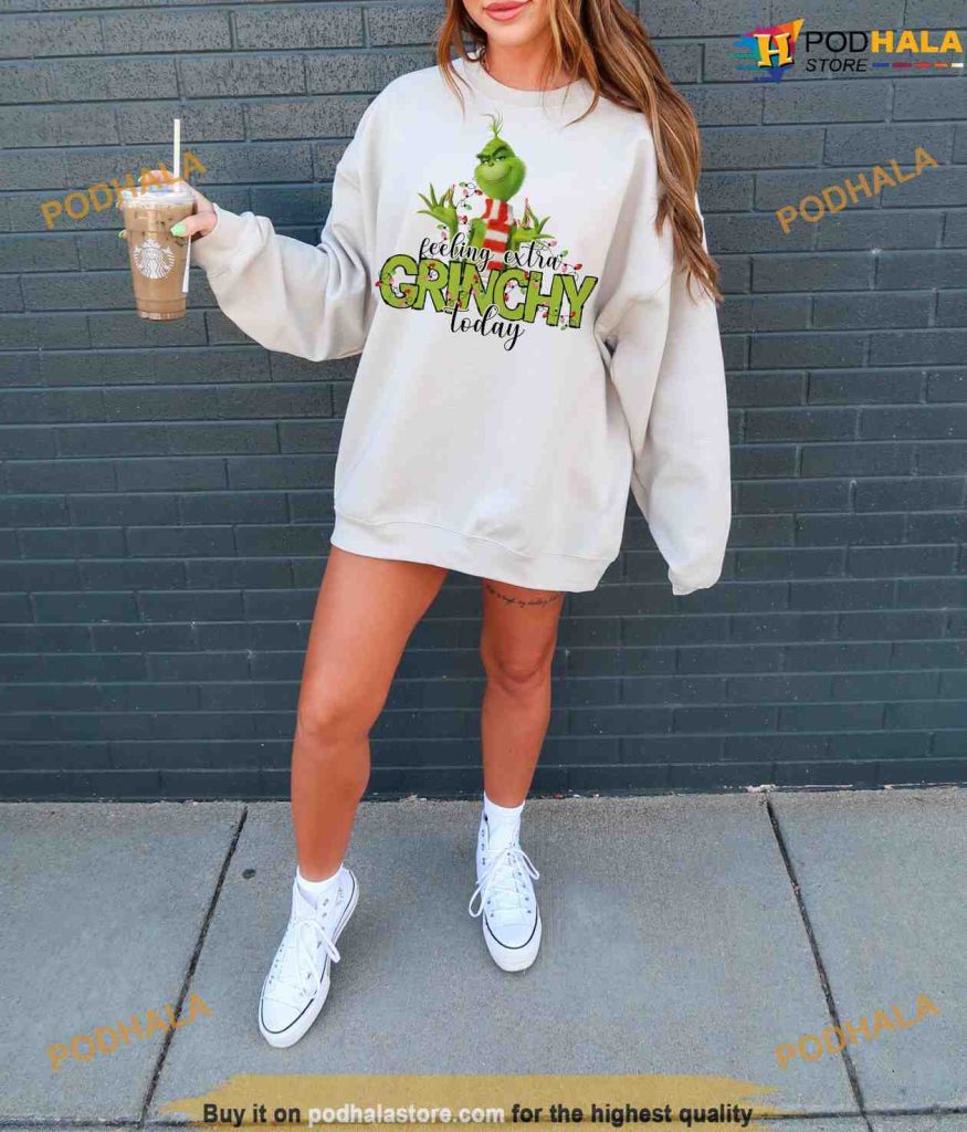 Feeling Extra Grinchy Retro Shirt, Grinch Christmas Sweatshirt