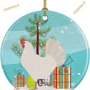 Festive Chicken Christmas Ornaments Family Christmas Ornaments