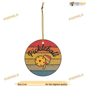 Festive Pickleball Ornament, Family Tree Decoration