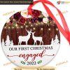 Fiancee & Fiance Engagement Gifts, First Christmas Ornament Engaged Ornament