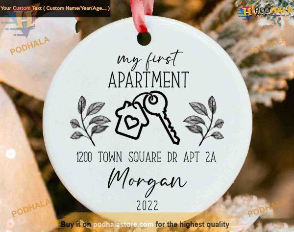 First Apartment Christmas Ornament, Personalized Family Christmas Ornaments