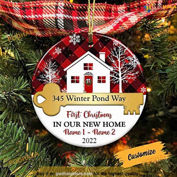 First Christmas 2023, Personalized New Home Ornament