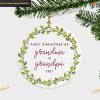 First Christmas As Grandma And Grandpa, Personalized Christmas Ornament