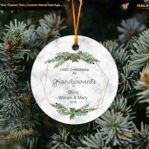 First Christmas As Grandparents, Personalized Ornament for Grandma