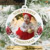 First Christmas Baby Photo Ornament, Personalized Family Ornaments