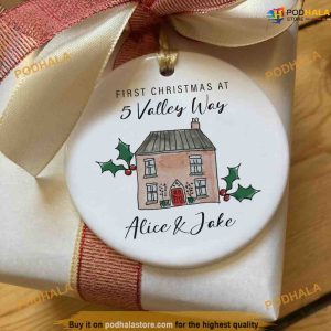 First Christmas Decor, Personalized New Home Ornament