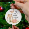 First Christmas Deer Ornament, Personalized Baby's First