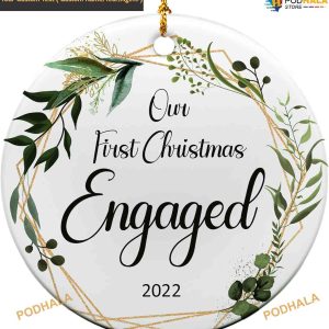 First Christmas Engaged 2023 Ceramic Keepsake