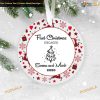 First Christmas Engaged 2023, Personalized Christmas Ornament